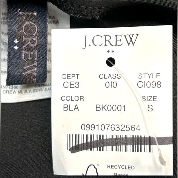 NWT J. Crew Factory Black Ruched Plunge One-Piece Swimsuit, Size Small - Picture 12 of 16